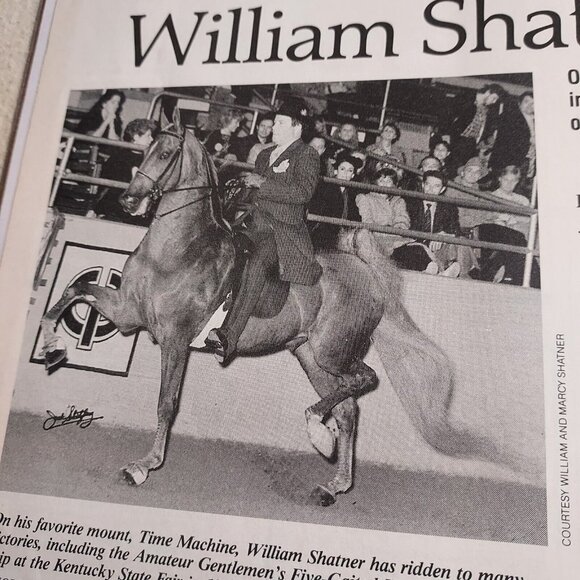 Horse Illustrated Mag. June 1990 William Shatner Saddlebred issue. Captain Kirk - Picture 2 of 7